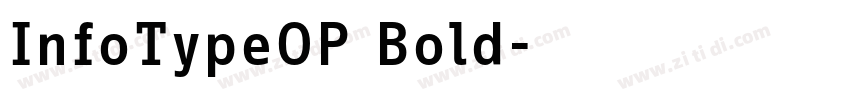 InfoTypeOP Bold字体转换